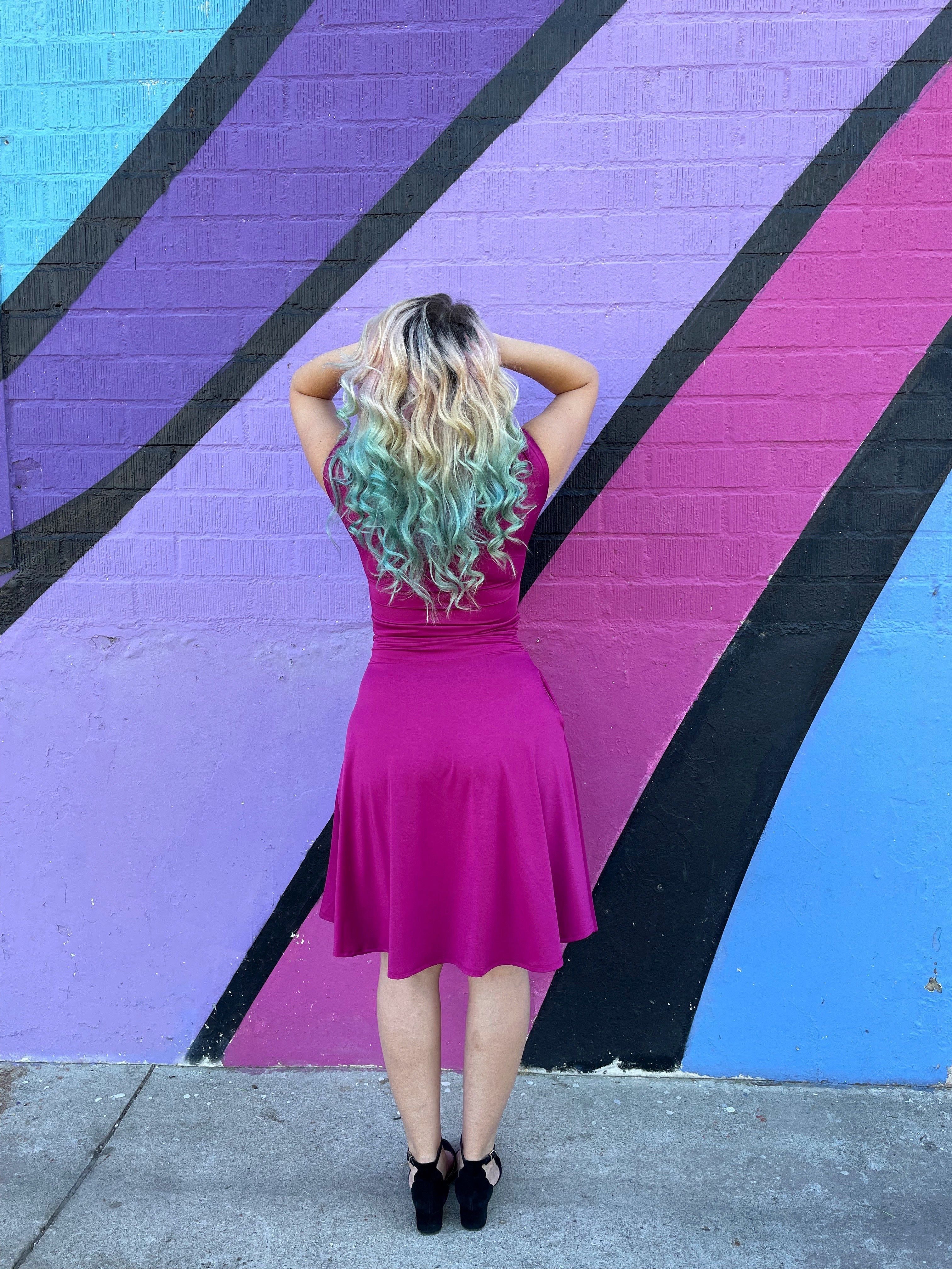 Sexy Magenta Bombshell Dress for Women - Perfect for Cocktail Parties, Date Nights & Special Occasions