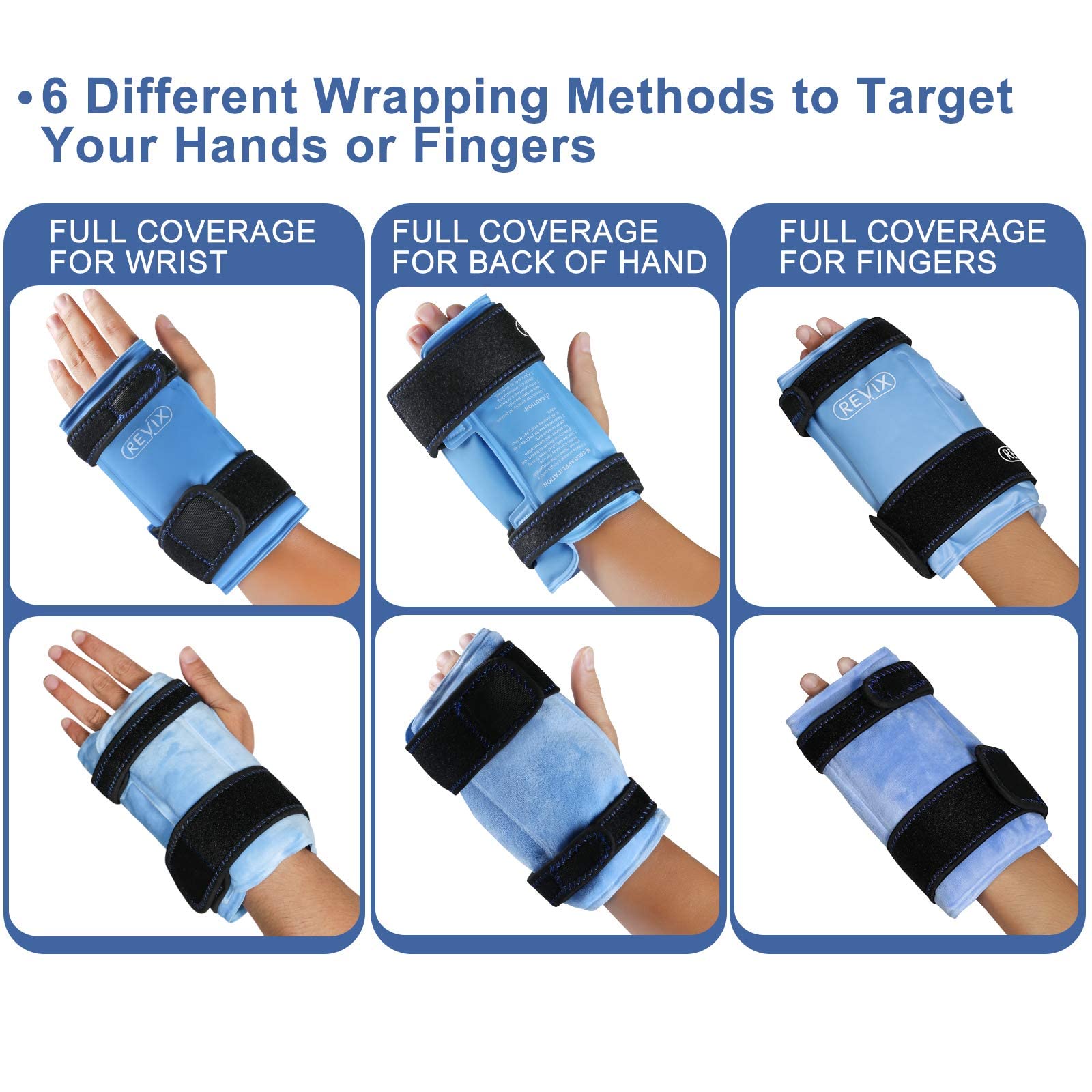 REVIX Reusable Gel Ice Pack Wrap for Wrist, Knee & Leg Pain Relief - Cold Therapy for Injuries, Sprains & Swelling - Perfect for Sports, Recovery & Post-Surgery Use