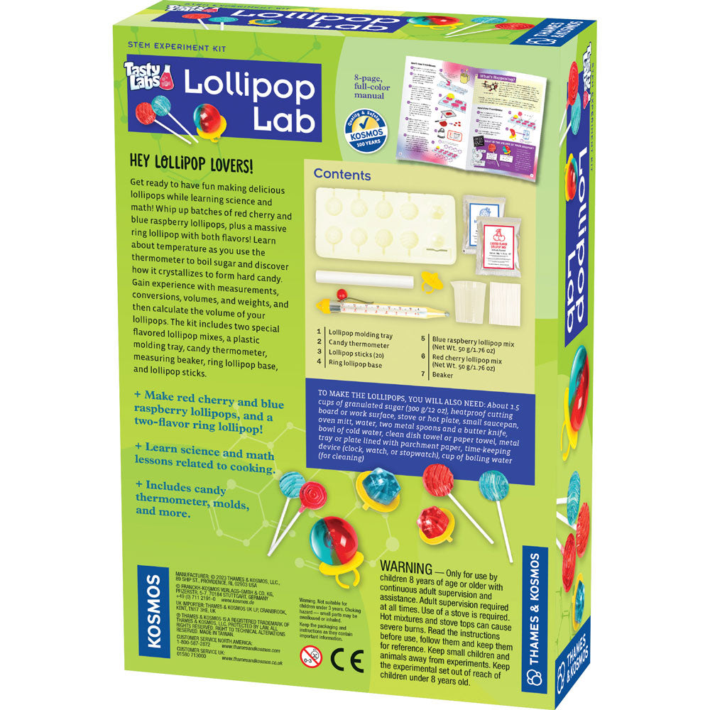 Lollipop Lab - Fun & Colorful Candy Making Kit for Kids - DIY Lollipop Craft Set for Birthday Parties, Classroom Activities & Creative Play