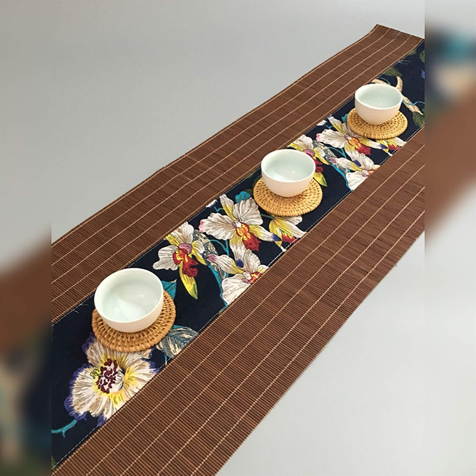 Japanese Bamboo Tea Placemat - Heatproof Anti-Skid Table Mat for Kitchen & Dining (30×280cm)