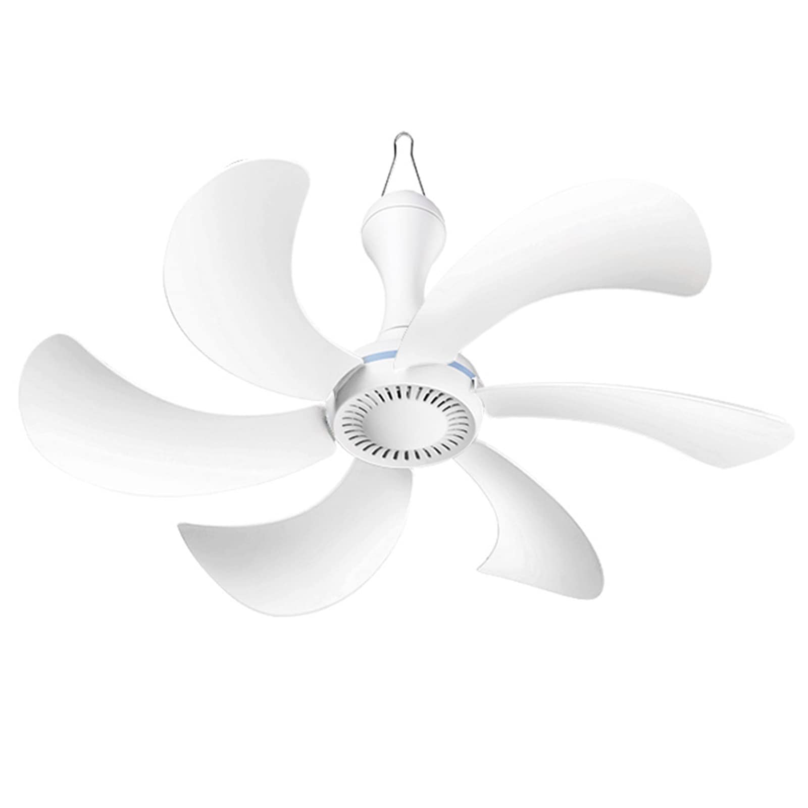 220V 20W Mini Energy Saving Ceiling Fan - 43cm White Hanging Fan with Switch, No Light, Quiet Operation for Dorm, Wall, Gazebo & Home Use - Small Electric Fan for Bedroom, Office, and Outdoor Spaces