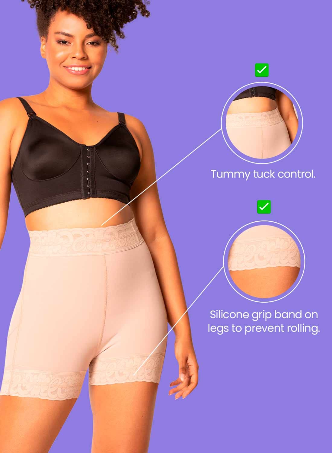 Fajitex High-Compression Butt Lifter Shorts - Shapewear for Women, Firm Control Panties, Levanta Cola Colombianos Girdle - Beige XX-Large - Perfect for Workout, Daily Wear & Special Occasions