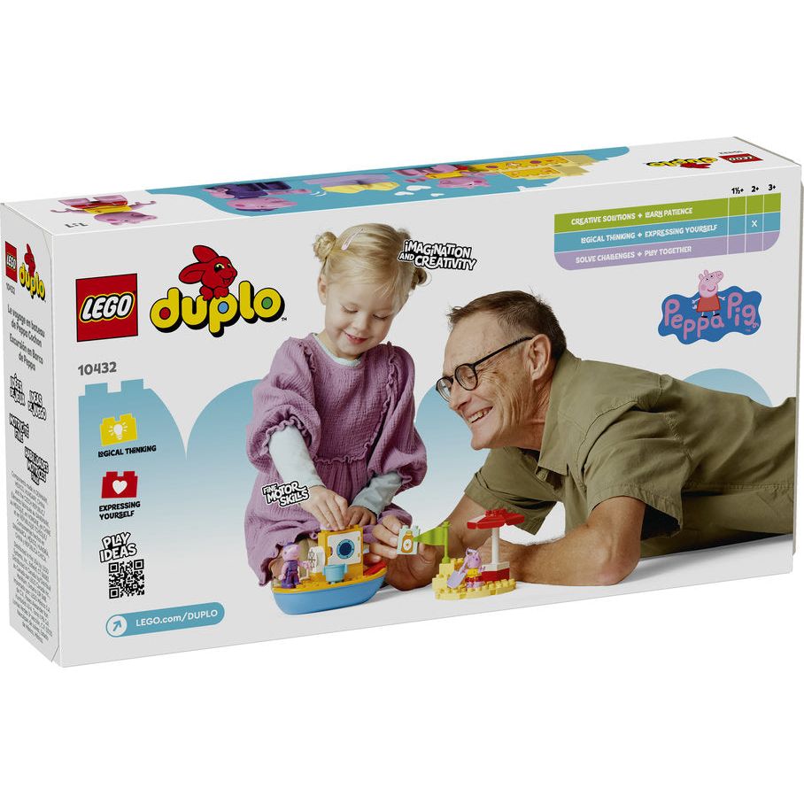 LEGO DUPLO Peppa Pig Boat Trip Building Toy Set 10432 - Fun Pretend Play for Toddlers & Preschoolers, Great Gift for Kids Ages 2-5 | Bath Time, Pool & Outdoor Water Play Adventures