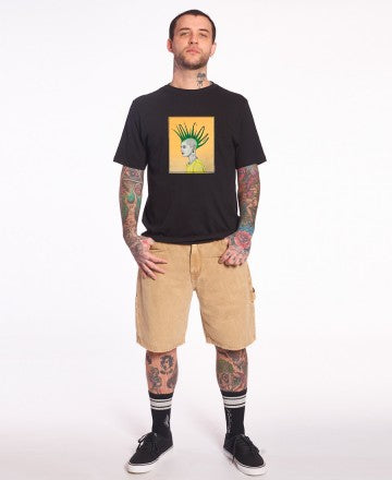 Volcom Te Mc Altarium Basic Black T-Shirt - Men's Casual Short Sleeve Cotton Shirt for Everyday Wear & Street Style