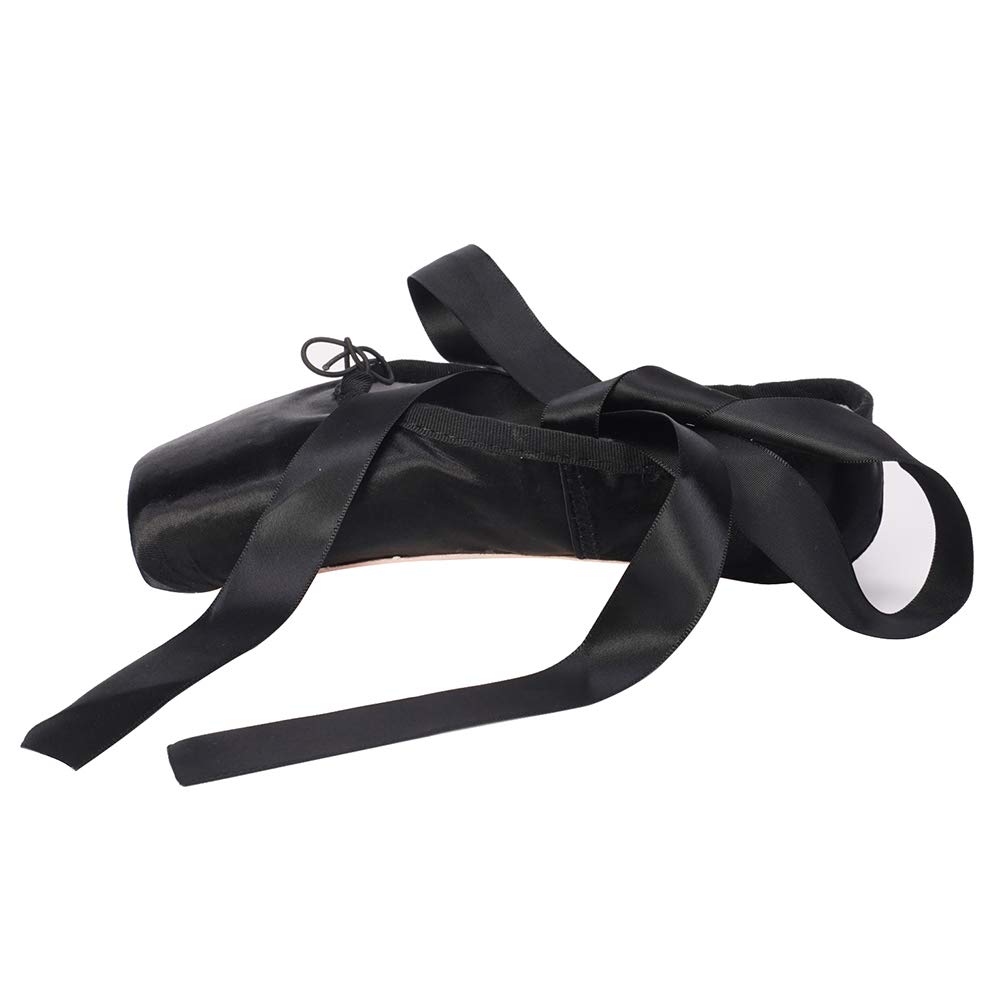 Professional Ballet Pointe Shoes for Women & Girls - HIPPOSEUS Dance Slippers with Ribbon for Ballet Class, Performance & Practice
