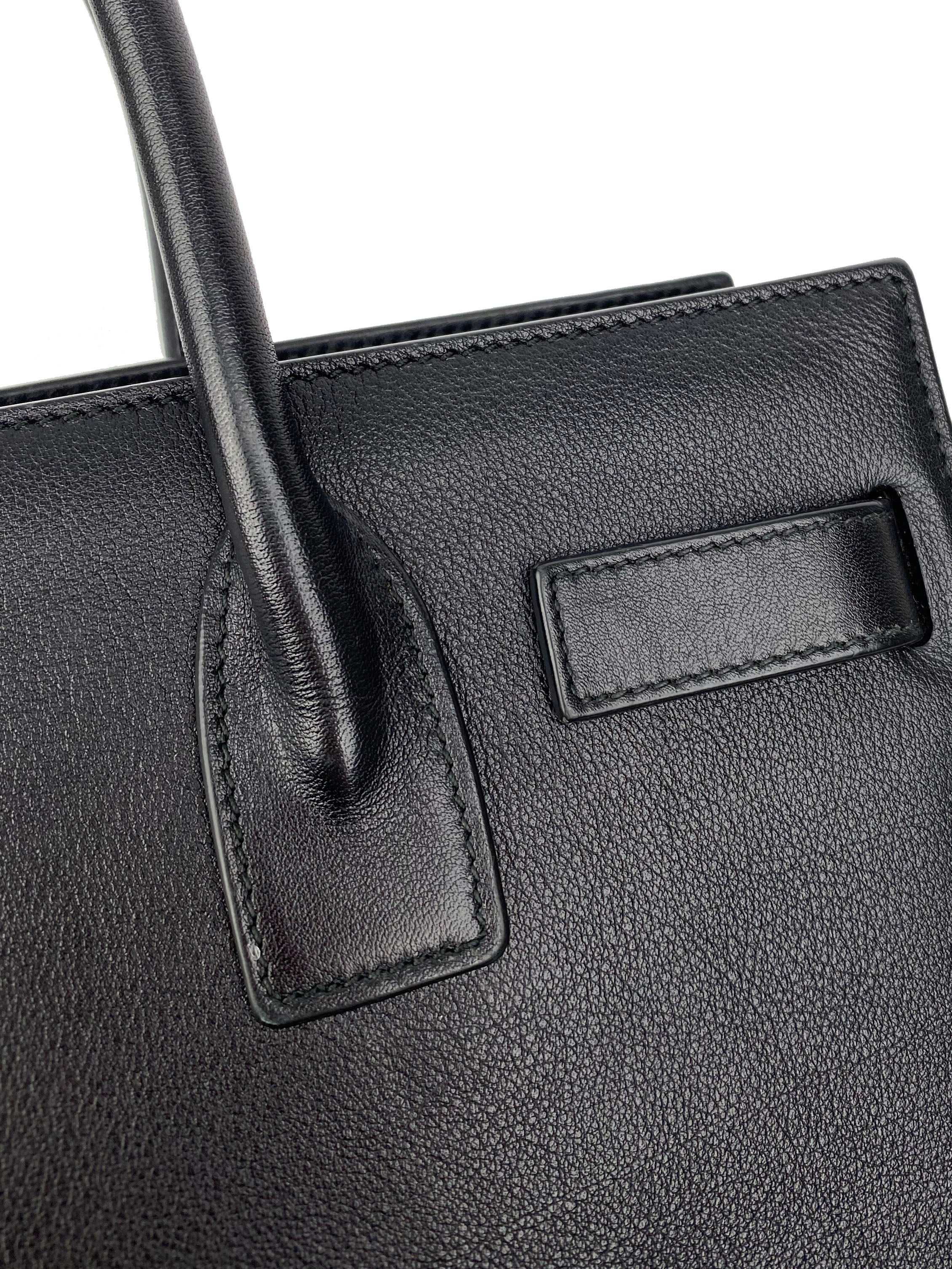 Saint Laurent Small Black Sac De Jour Tote Bag - Luxury Leather Handbag for Women | Perfect for Work, Travel & Everyday Use