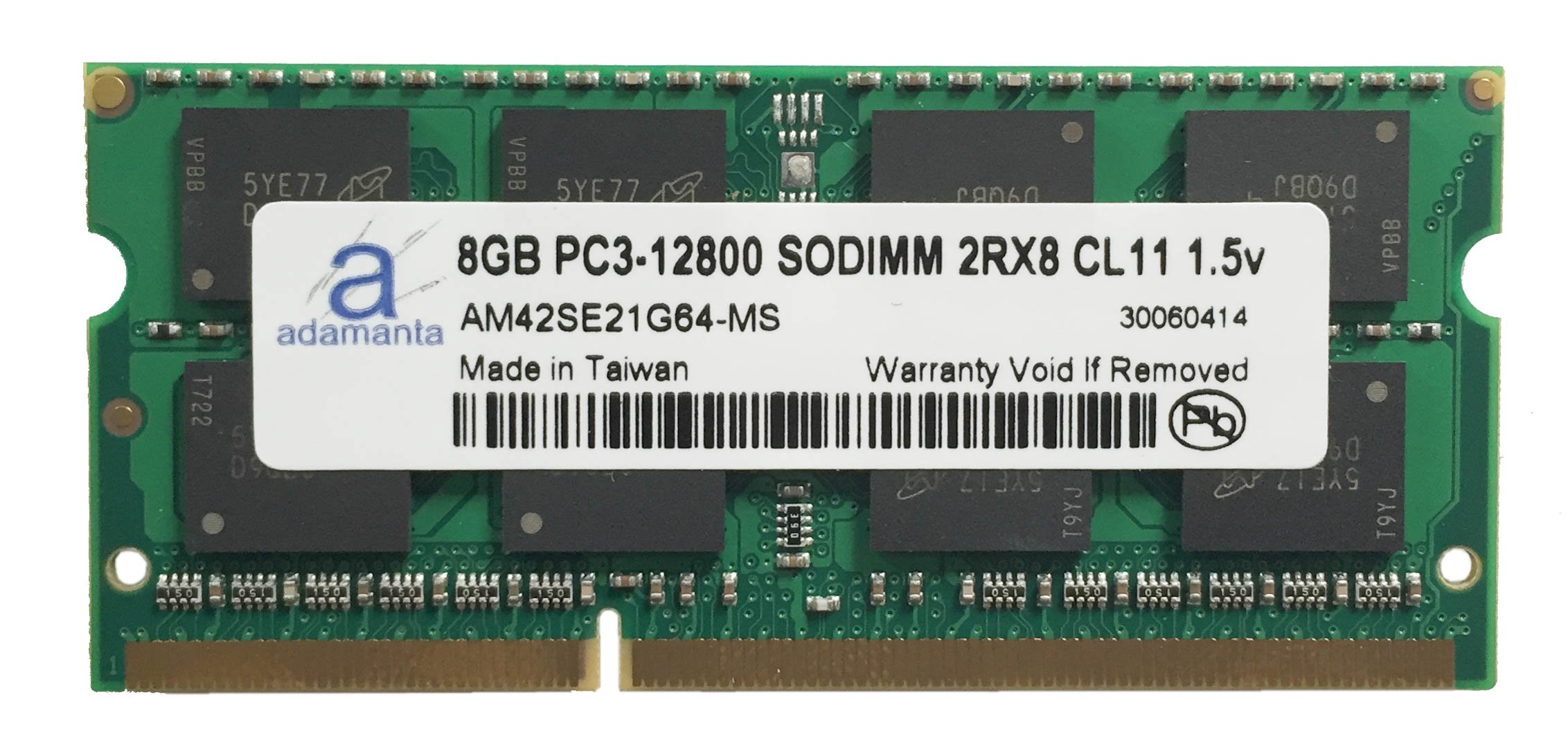 Adamanta 8GB (1x8GB) DDR3 1600MHz SODIMM Laptop RAM Memory Upgrade - Compatible with Fujitsu LIFEBOOK NH532 Notebook (PC3-12800, 2Rx8, CL11, 1.5V) - Improve Performance for Multitasking, Gaming & Productivity