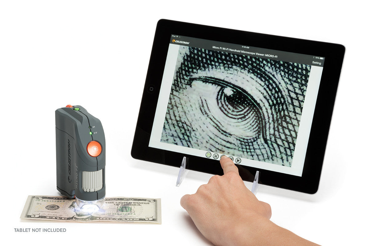 Digital Wireless WiFi Microscope with HD Camera - 50X-1000X Magnification for Electronics Repair, Coin Collecting & Science Education | Compatible with iPhone, Android & PC