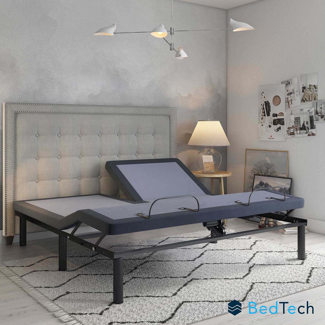BT3000 Flex Adjustable Bed Base - Adjustable Bed Frame with Remote Control for Home & Office Use - Perfect for Reading, Watching TV, and Sleeping Comfortably