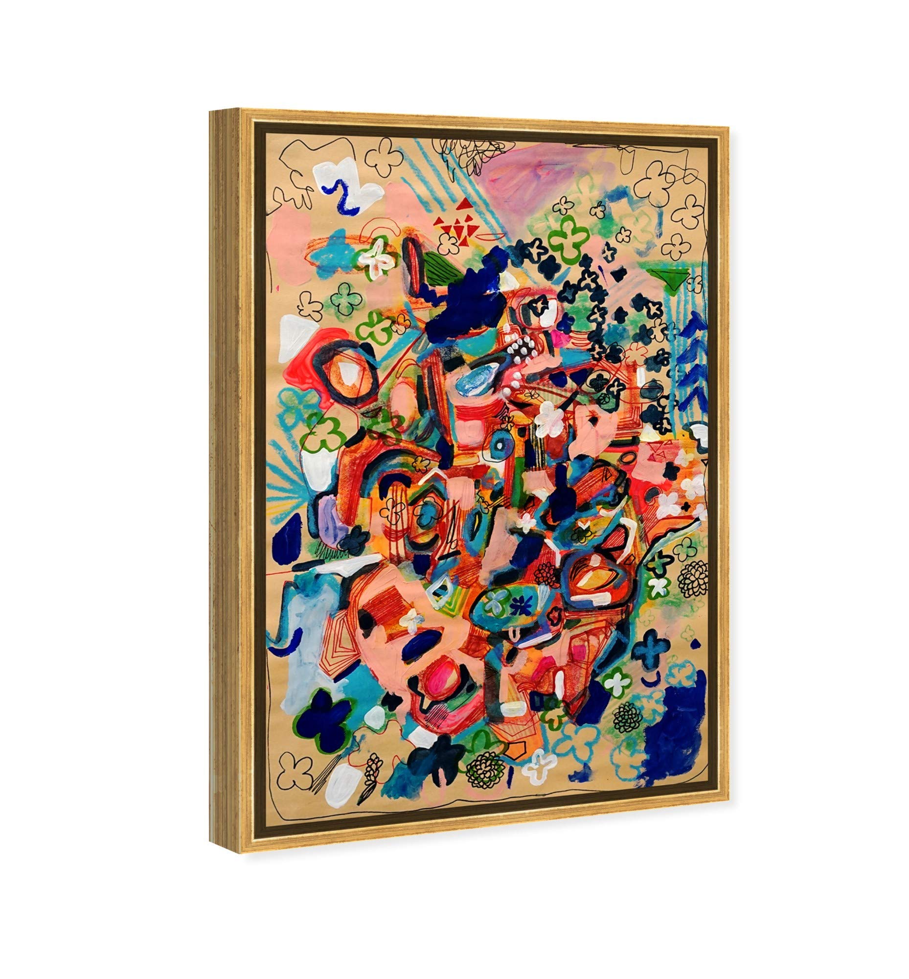 Abstract Framed Wall Art Canvas Prints - 'Lively Abstract' Painting by Oliver Gal Artist Co. | Modern Home Decor for Living Room, Bedroom & Office