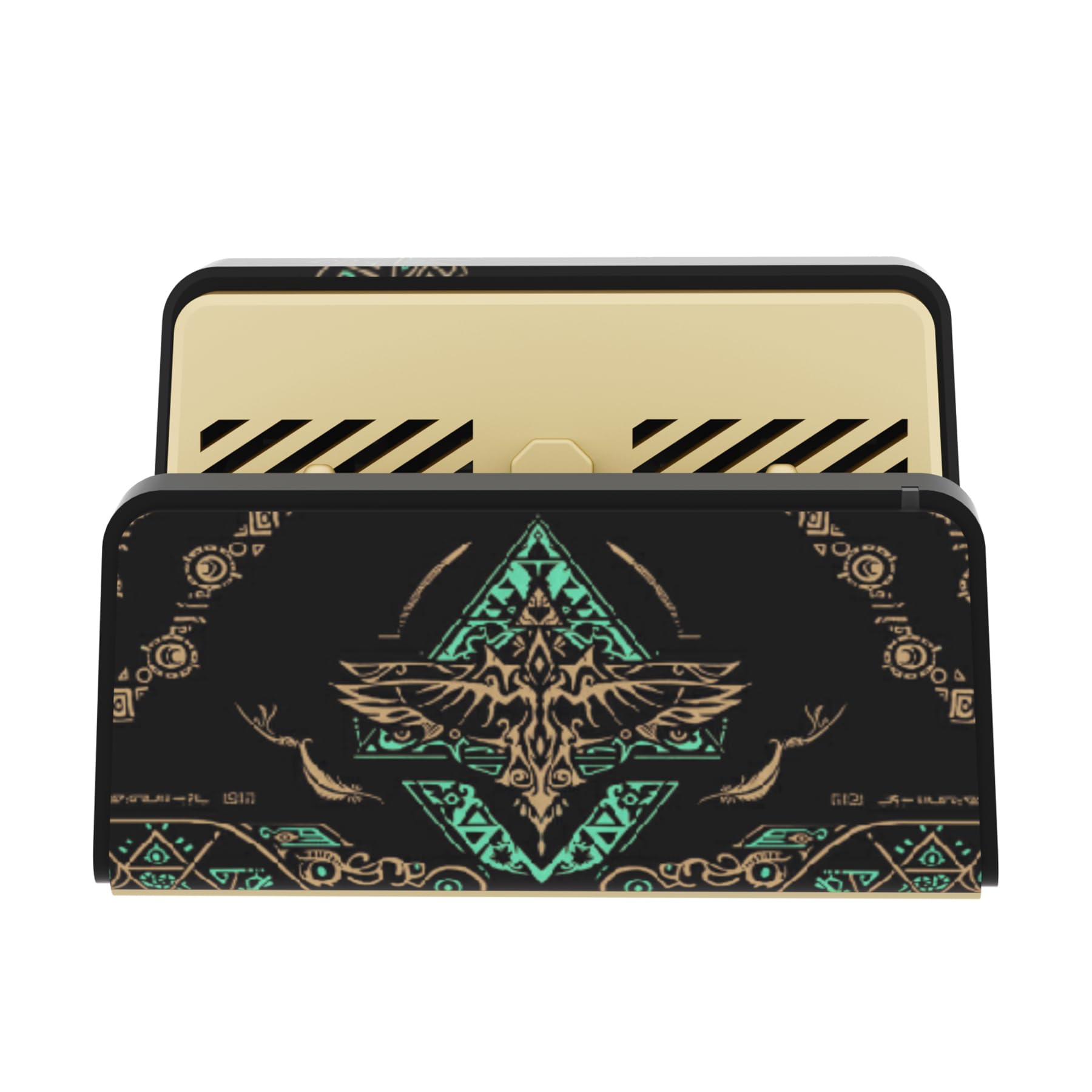 eXtremeRate AiryDocky DIY Kit - Glow in Dark Replacement Case for Nintendo Switch Dock, Portable Mini Shell Cover for Switch OLED (No Dock & Chip) - Perfect for Gaming Setups & Travel Accessories