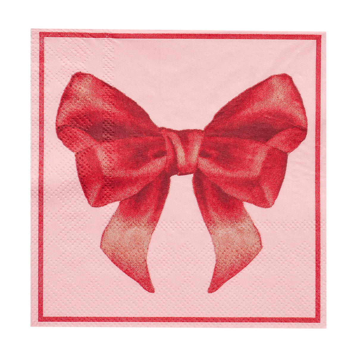 Elegant Pink Bows Cocktail Napkins - Set of 20 Disposable Party Napkins for Weddings, Bridal Showers & Special Occasions