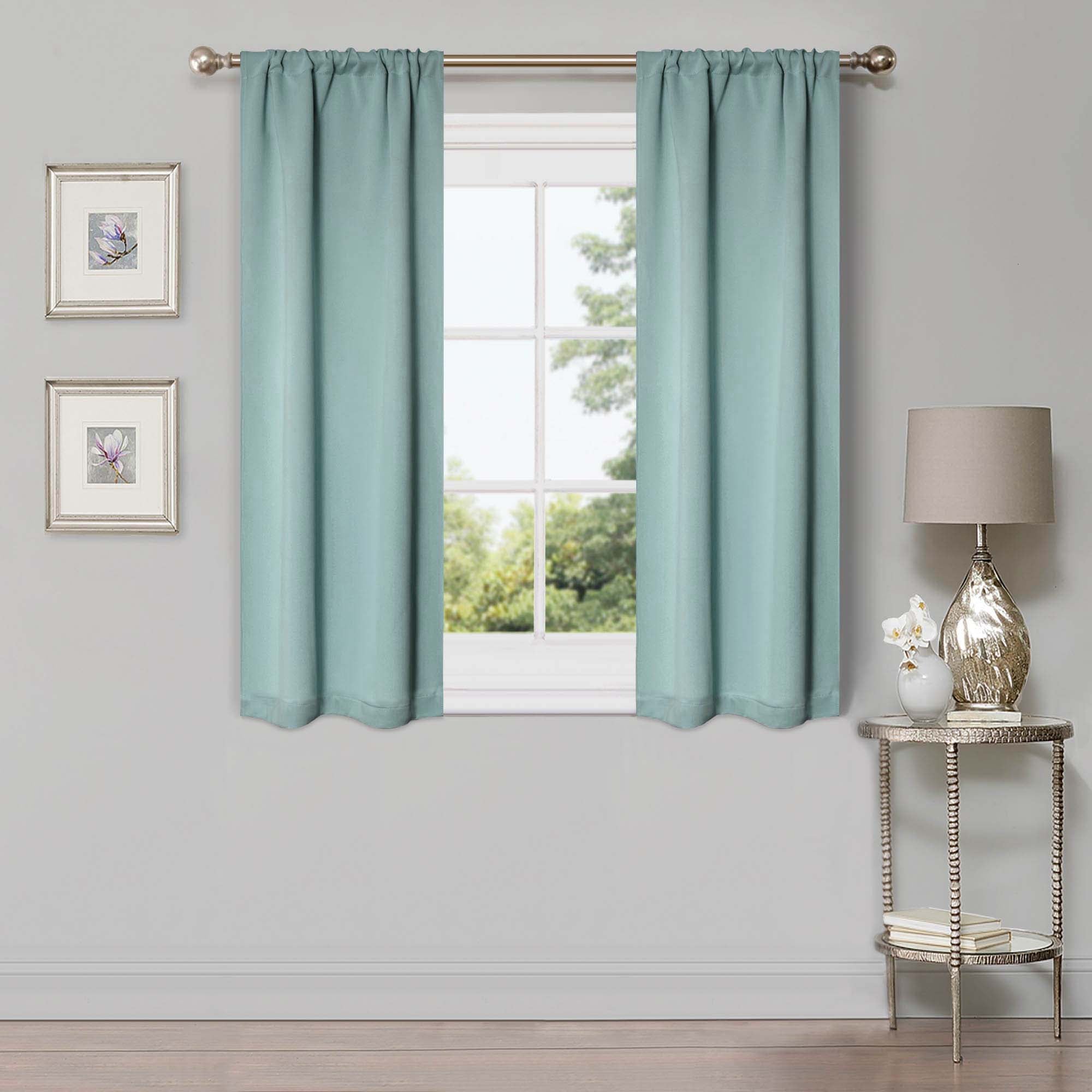 Blackout Curtains Set - Solid Classic Modern Rod Pocket Style for Bedroom & Living Room - Light Blocking & Noise Reducing Window Treatments