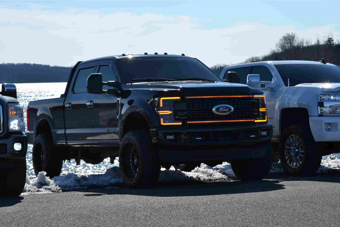 2017-2019 Ford Super Duty XB LED Headlights with Amber DRL - High-Performance Lighting for Off-Road & Night Driving