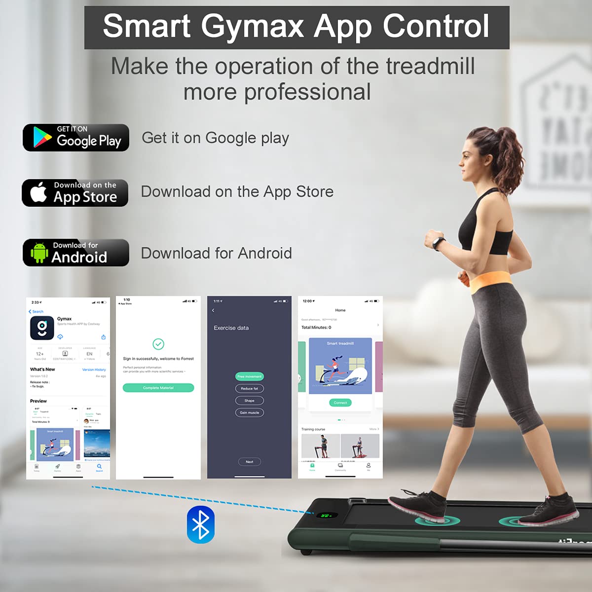 GYMAX Foldable Under Desk Treadmill with LED Display & Remote Control - Portable Walking Pad for Home Office, Small Space Workouts & Compact Home Gym - Perfect for Standing Desks, Apartment Fitness & Indoor Walking Exercise