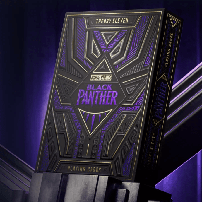 Black Panther Playing Cards - Premium 54 Card Deck for Poker, Magic Tricks & Game Nights - Marvel Superhero Theme Collectible Gift for Fans