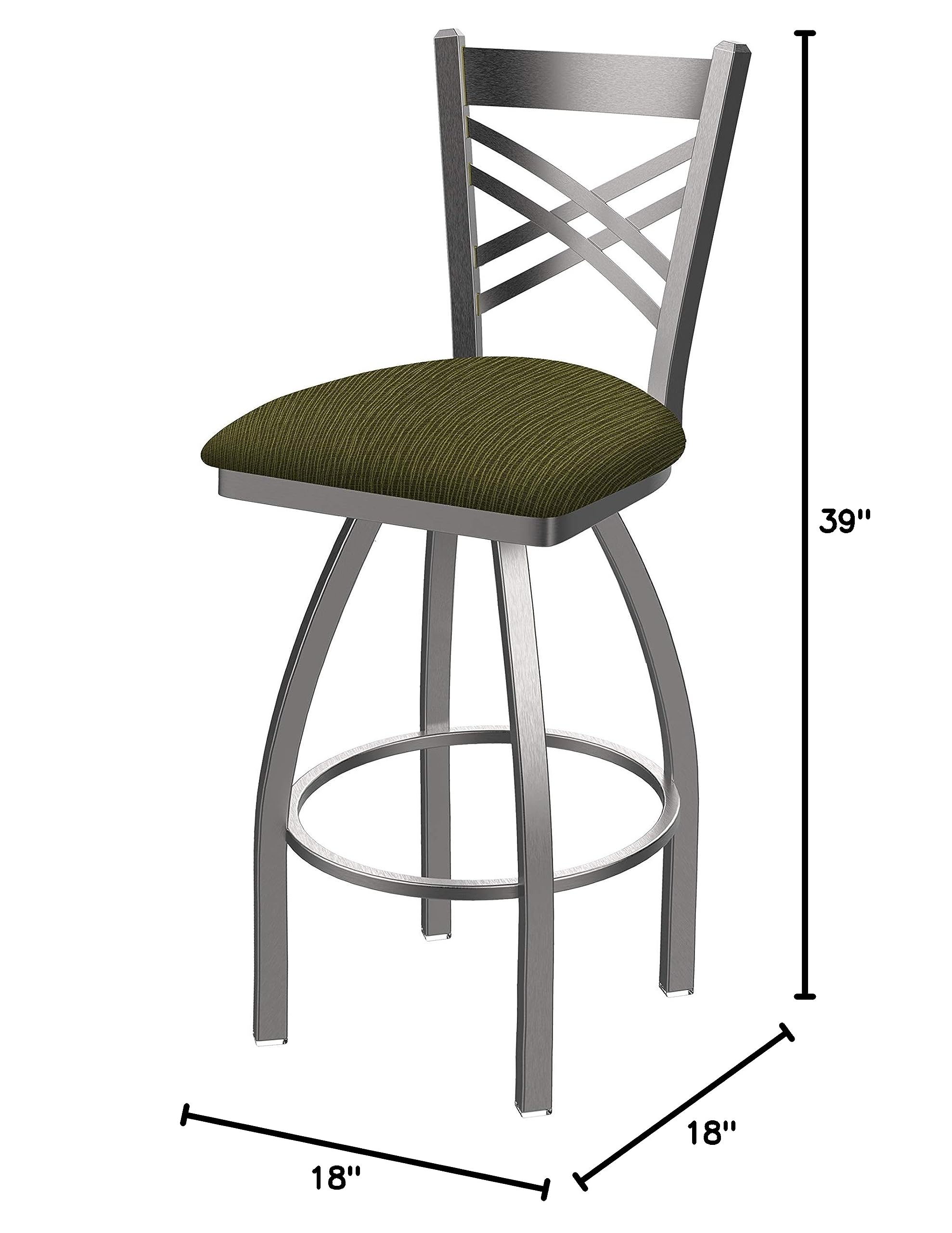 Holland Bar Stool Co. 820 Catalina Counter Height Bar Stool - 25 Inch Seat Height - Graph Parrot Fabric - Perfect for Kitchen Islands, Breakfast Bars & Home Decor