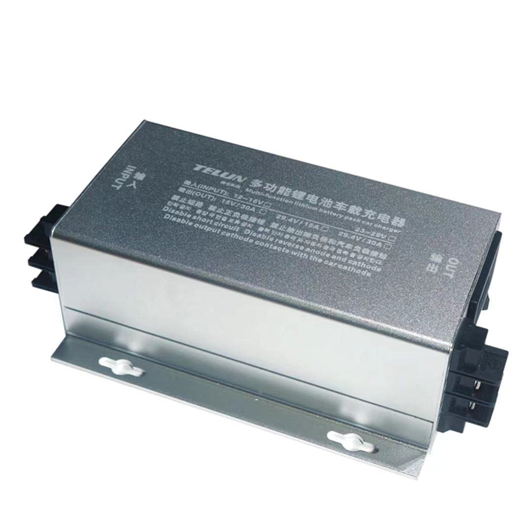 40A Fast Car Lithium Battery Charger - Adjustable Current 14.6V 29.4V 16.8V for LiFePO4 & Ternary Batteries (12V-16.8V 25A) - Perfect for Electric Vehicles, Golf Carts, and Marine Applications