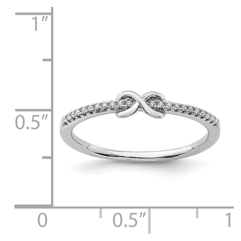 925 Sterling Silver Cubic Zirconia Infinity Ring for Women - Elegant Fine Jewelry Gift for Her - Perfect for Anniversaries, Valentine's Day & Special Occasions