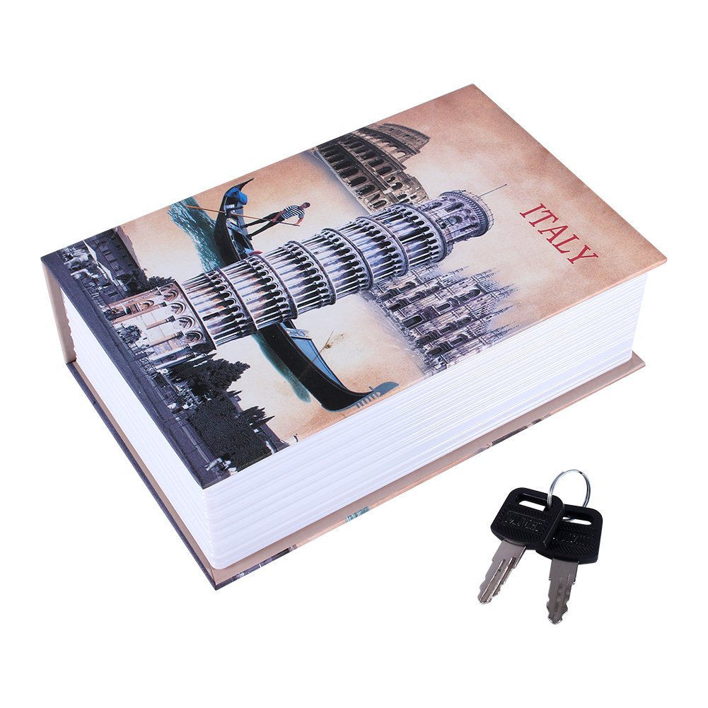 Secret Book Safe Box with 2 Keys - Hidden Storage for Money, Jewelry & Valuables - Disguised as Dictionary Book for Home & Office Security