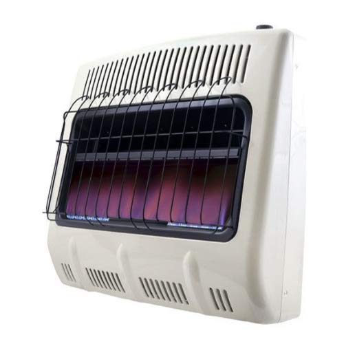 Mr. Heater 30,000 BTU Propane Blue Flame Vent-Free Heater with Blower Fan - Indoor Garage & Workshop Heating Solution for Winter