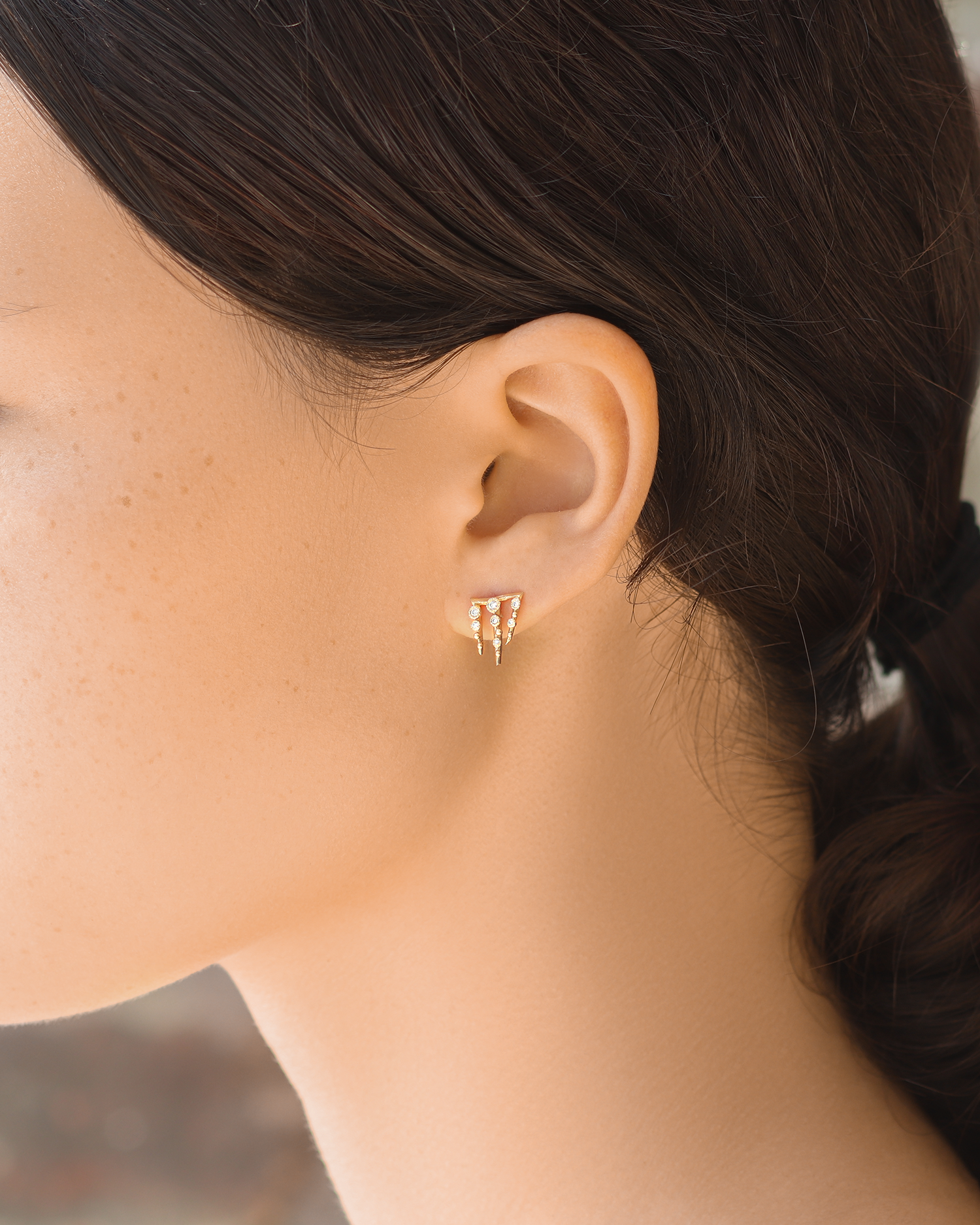 White Diamond Stud Earrings for Women - 67-Point Melee Diamond Earrings - Perfect for Weddings, Parties & Everyday Elegance