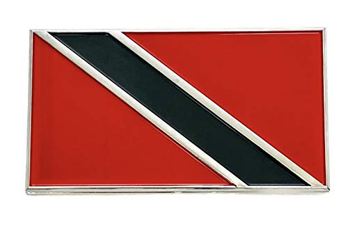 Trinidad and Tobago Flag Car Emblem | Chrome Plated Trini Flag Badge | Peel & Stick with Strong Adhesive | Perfect for Cars, Trucks, and Motorcycles