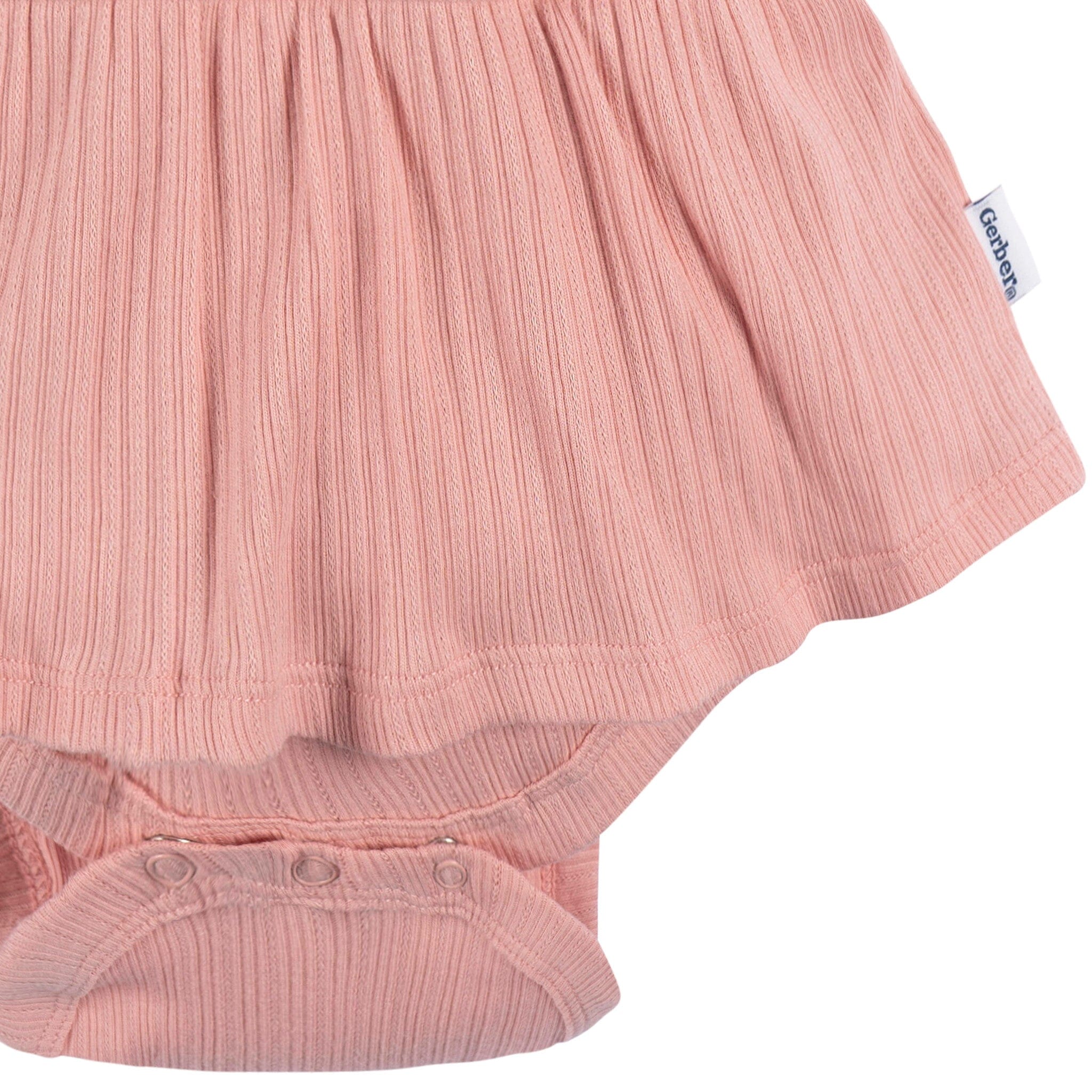 3 Pack Baby Girls Ivory, Mint & Pink Sleeveless Skirted Onesies® Bodysuits - Soft Cotton Romper Outfits for Newborns, Infants & Toddlers - Perfect for Playdates, Photo Shoots & Everyday Wear