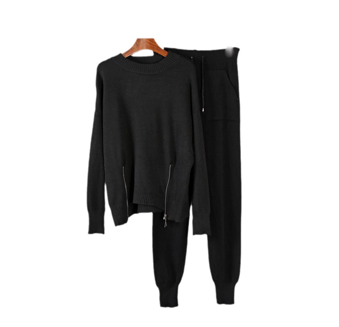 Luxury Cashmere Sweater and Harem Pants Set for Women - Soft Winter Knitwear Outfit for Lounge, Travel & Casual Wear