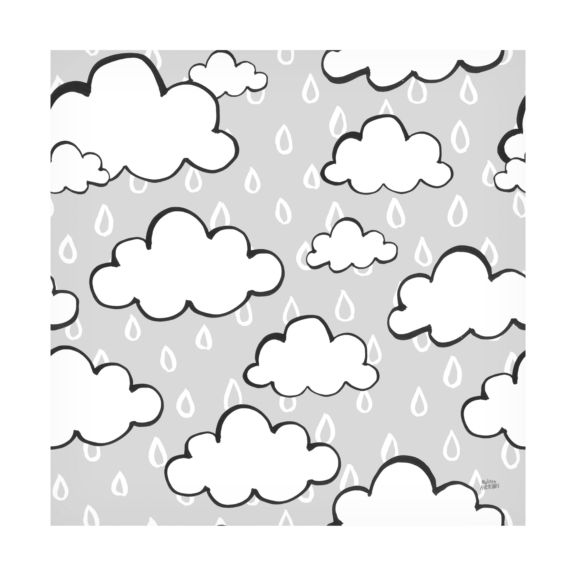 Scandy Baby Pattern IIID Canvas Art Print by Melissa Averinos - Scandinavian Nursery Decor, Modern Baby Room Wall Art, Playroom & Kids Bedroom Decor