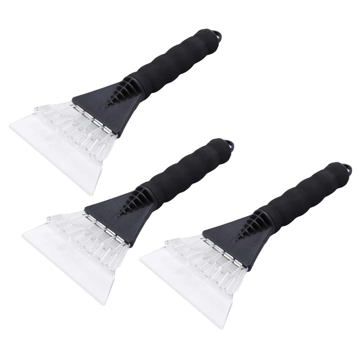 3-Pack Car Snow Scraper & Ice Remover - Heavy Duty Windshield Snow Brush with Ergonomic Handle for Winter Car Cleaning - Perfect for SUV, Truck, Sedan & Vehicle Defrosting in Snowy Weather