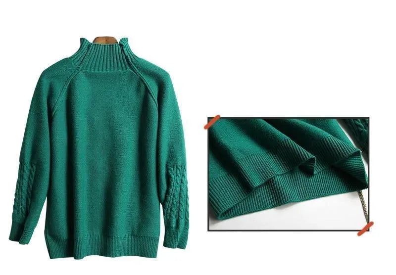 Argyle Turtleneck Sweater for Women - Soft Knit Winter Pullover with Diamond Pattern - Perfect for Office Wear, Christmas Parties & Cozy Winter Outfits