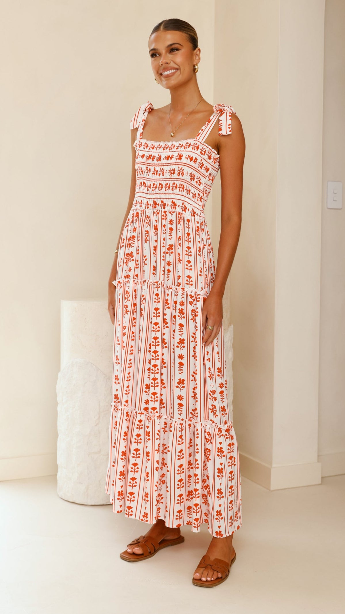 Cherish Maxi Dress - Floral Love Women's Summer Long Dress for Beach, Vacation & Casual Wear