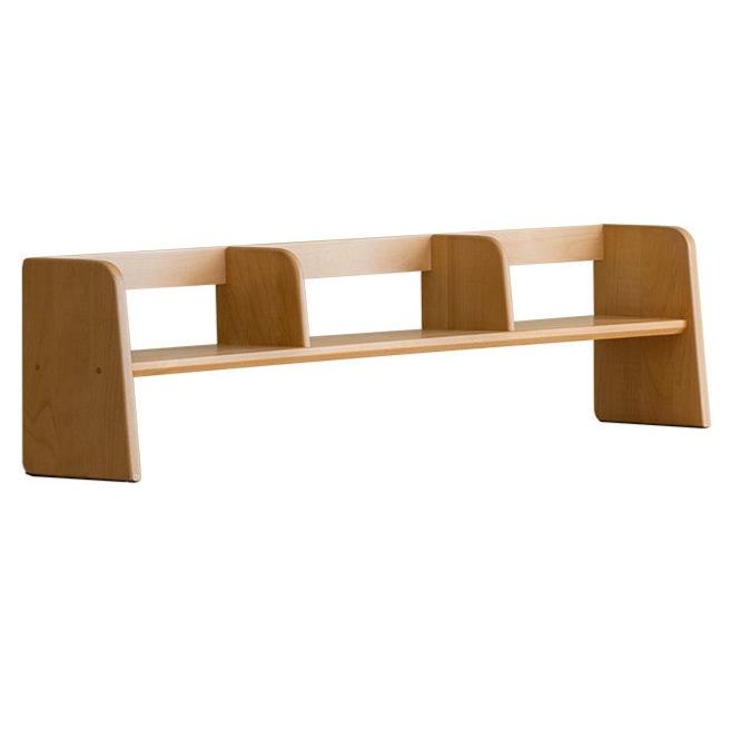Solid Wood Beech & Oak Nordic Style Bookshelf - Modern Study Room & Home Office Storage Solution for Books & Decor