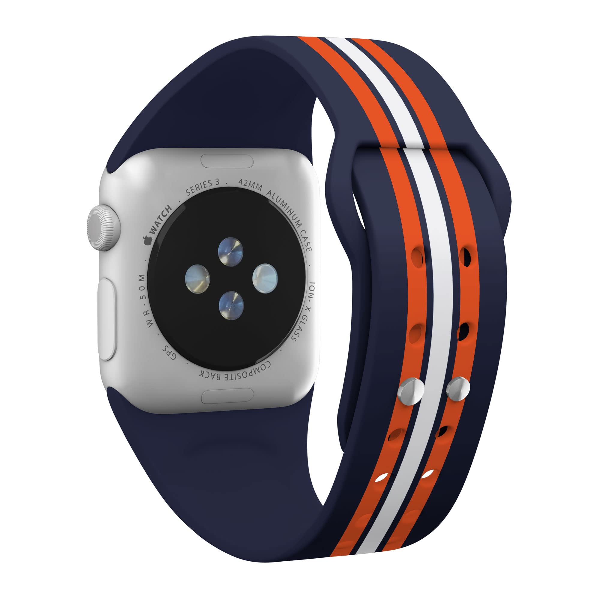 Denver Broncos HD Watch Band Compatible with Apple Watch - Durable Silicone Sport Strap for Game Day & Casual Wear - Perfect for Broncos Fans & NFL Enthusiasts