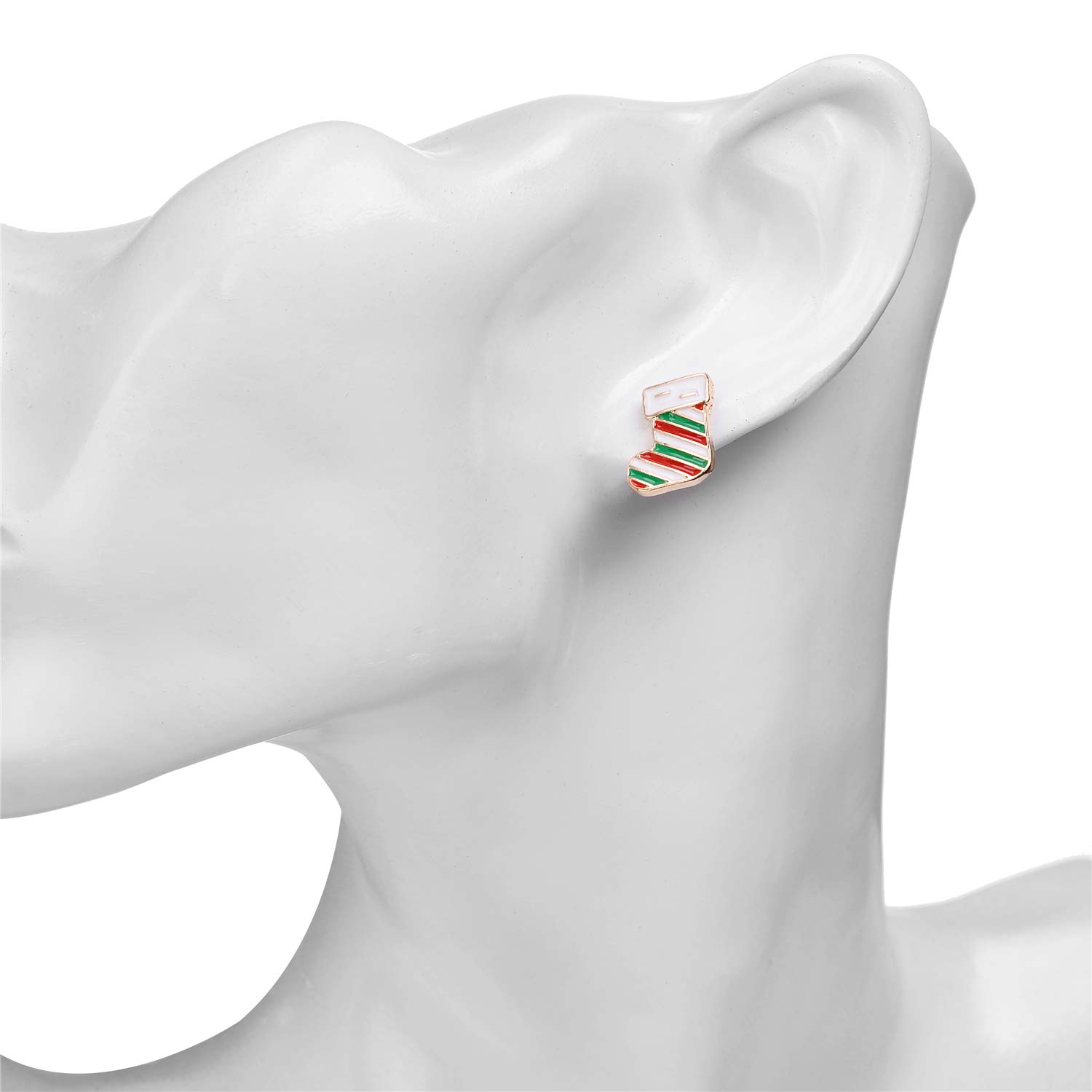 Christmas Reindeer Earrings Set - 6 Pairs Holiday Studs for Xmas Party Gifts
