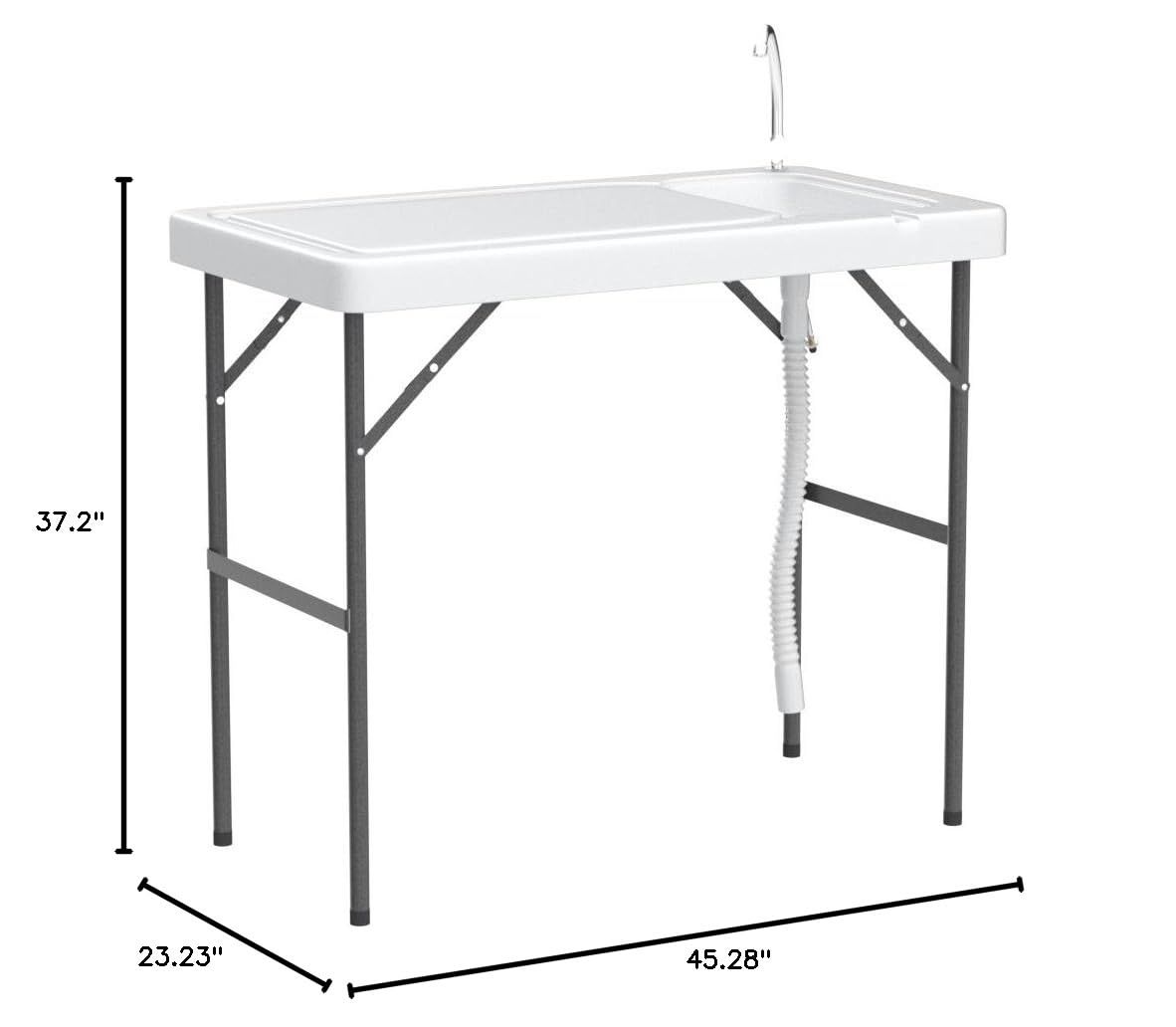 Old Cedar Outfitters Portable Fish and Game Cleaning Table with Stainless Steel Sink & Foldable Legs - Outdoor Hunting, Camping, and Fishing Gear for Easy Field Dressing