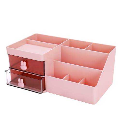 8 Compartments + 2 Drawer (Pink)