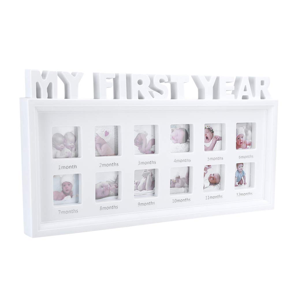 Stylish Keepsake Photo Frame with Bracket Stand - European Design for Baby & Newborn Pictures - Perfect for Nursery Décor, Christening Gifts & Family Memory Displays