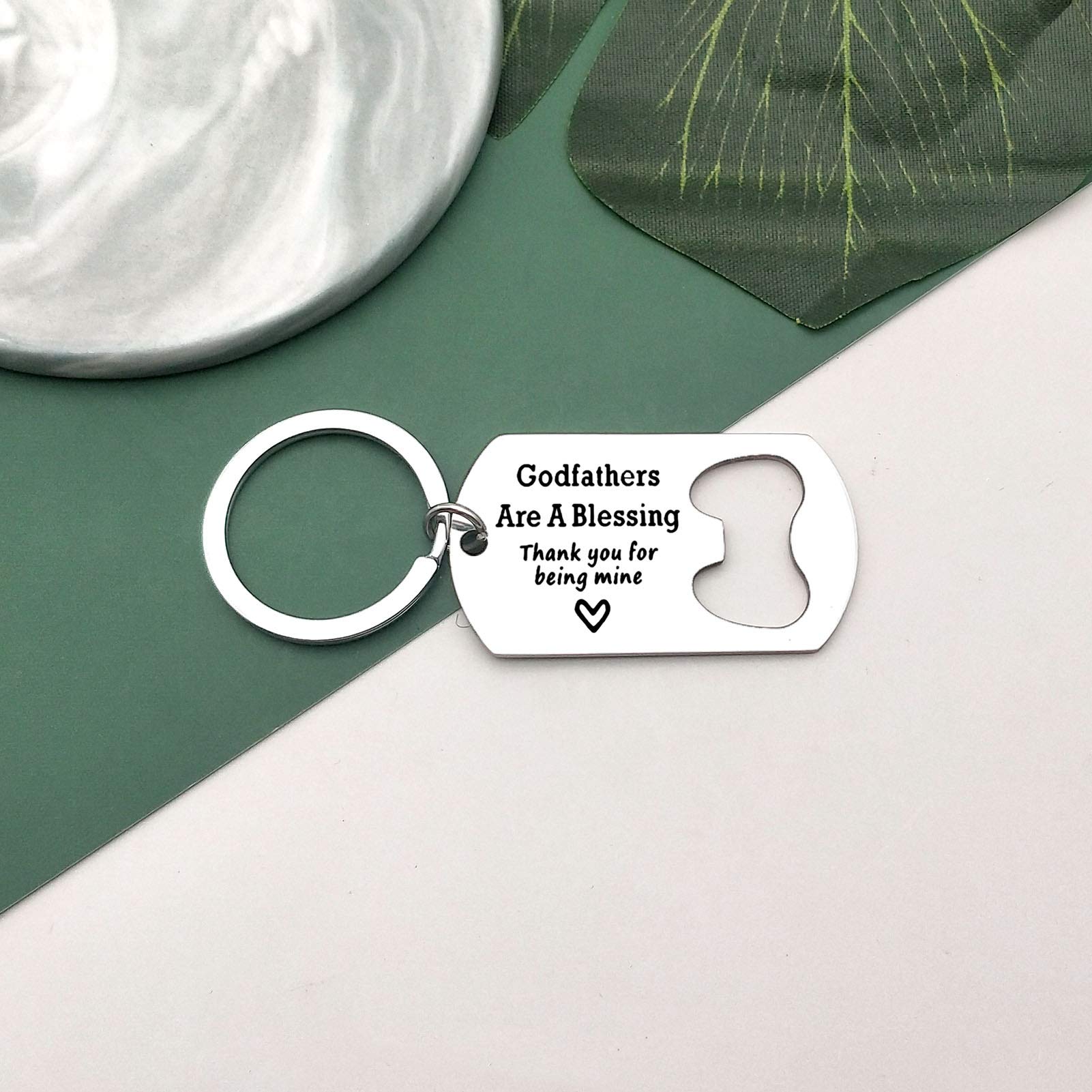 Godfather Keychain Jewelry - Engraved Bottle Opener Keychain for Father's Day, Baptism & Christening Gifts | Thoughtful Present from Goddaughter to Dad | Perfect Birthday, Thank You & Appreciation Gift for Men | Great for Daily Use, Keychains & Gifts for Special Occasions