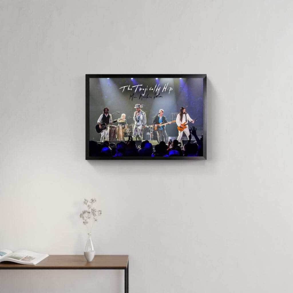 The Tragically Hip Framed 20x29 Man Machine Poem Canvas Final Production Edition Limited to 250 - Perfect for Music Fans & Home Decor