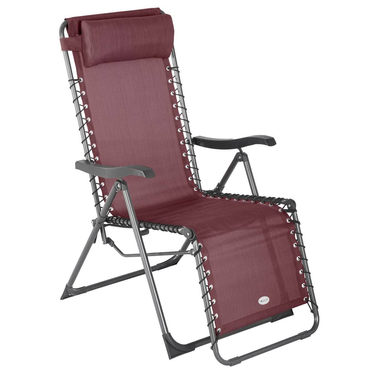 Premium Garden Relax Armchair Silos Bordeaux - Outdoor Patio Lounge Chair with Weather-Resistant Fabric - Perfect for Backyard, Poolside & Balcony Relaxation