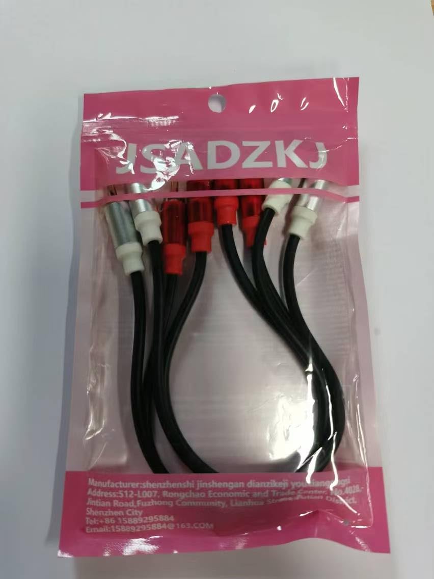 2RCA Male to 2RCA Male Audio Cable - 2 Pack Short Subwoofer RCA Cable for HDTV, Speakers, DVD Players - High Quality Stereo RCA Extension Cable for Home Theater & Audio Systems