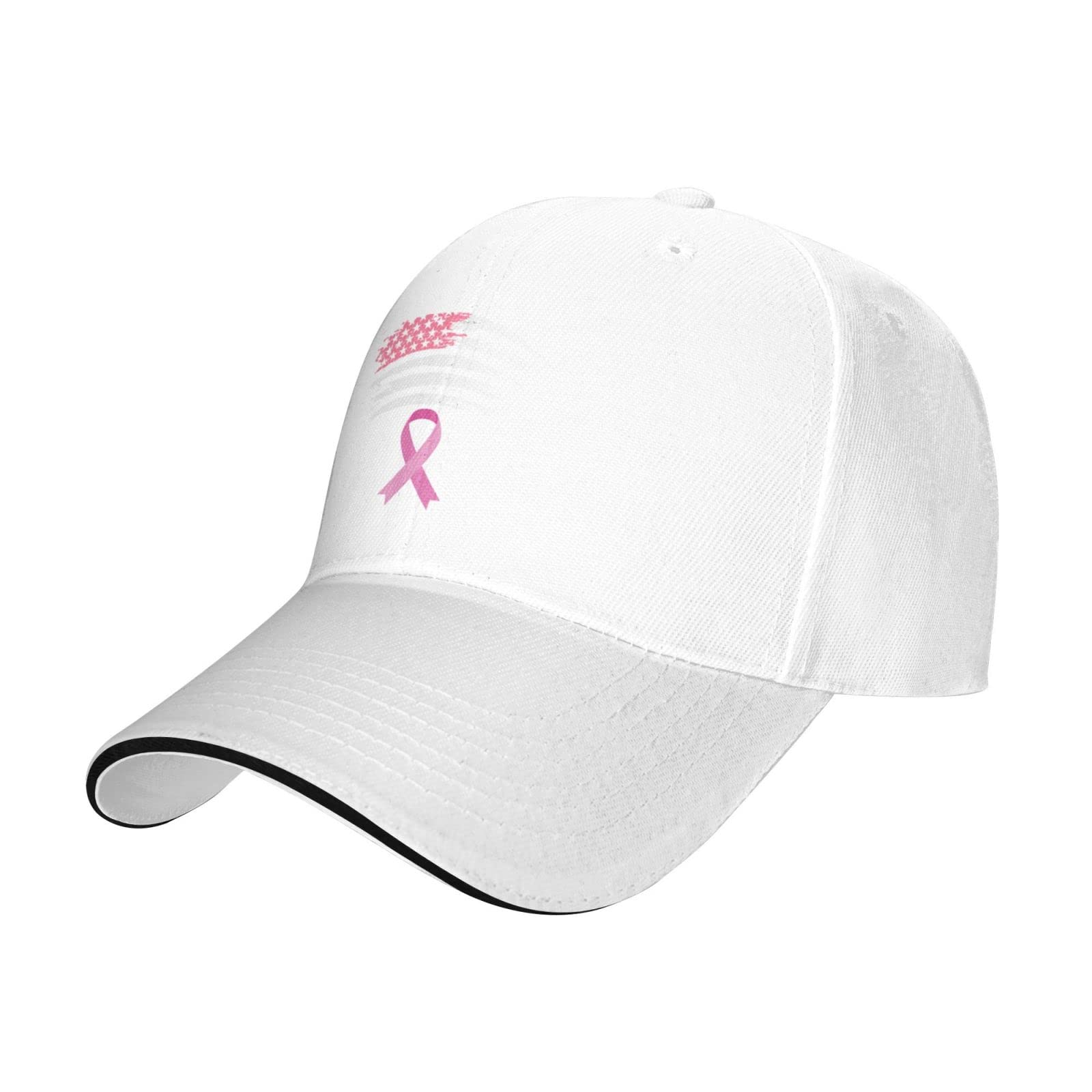 Pink Ribbon Breast Cancer Awareness Adjustable Trucker Hat - Supportive Baseball Cap for Women & Men - Perfect for Fundraising Events, Walks & Awareness Campaigns