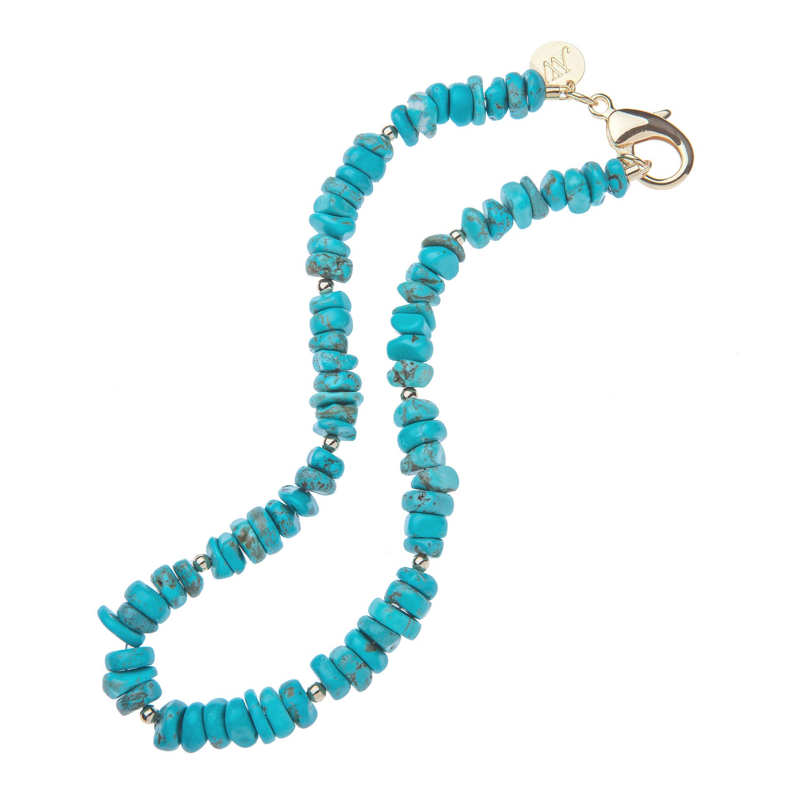 Jane Win Natural Turquoise Beaded Necklace for Women - Handmade Boho Jewelry Gift for Her - Perfect for Casual Wear, Weddings & Special Occasions