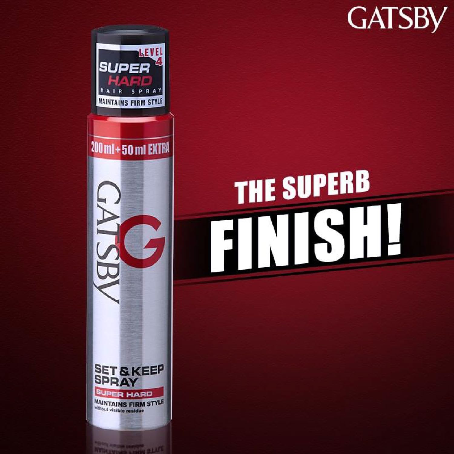 Gatsby Japan Set and Keep Super Hard Hair Spray 250ml - Quick Drying, Long Lasting Hold, No Flake & Shine | Non-Sticky, Easy Wash Off Styling Spray for Men & Women | Perfect for Parties, Work & Daily Hairstyling