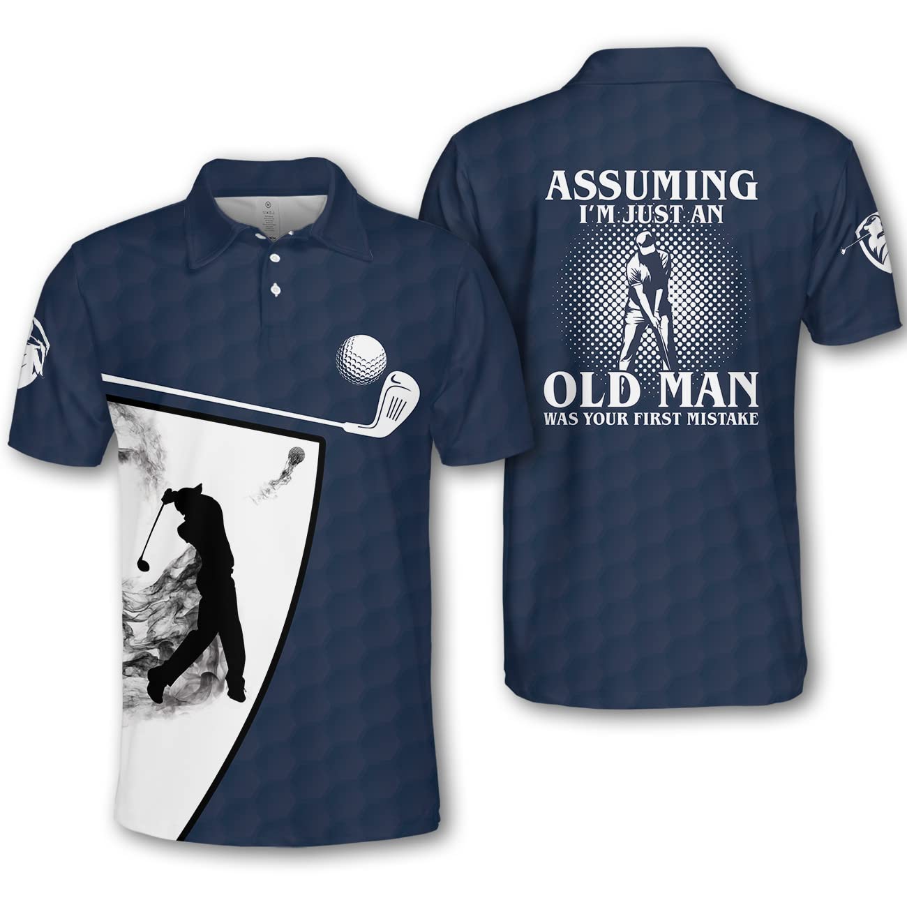 Pologen Funny Golf Polo Shirts for Men - Moisture Wicking Dry Fit Performance Tees - Hilarious Golf Gifts for Dad & Friends - Perfect for Golf Tournaments, Casual Wear & Office Fridays