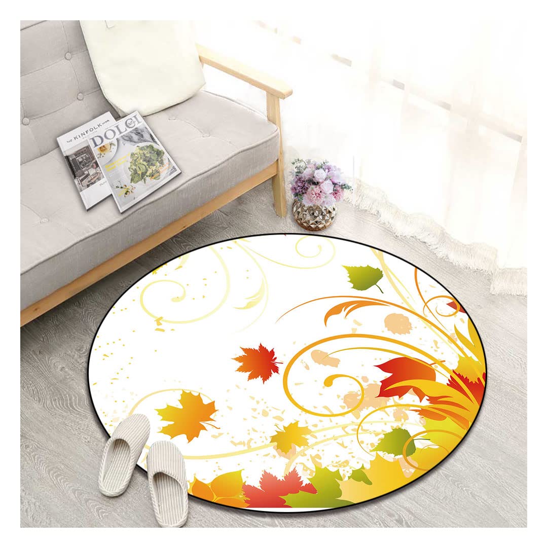 Non-Slip Round Area Rug 55