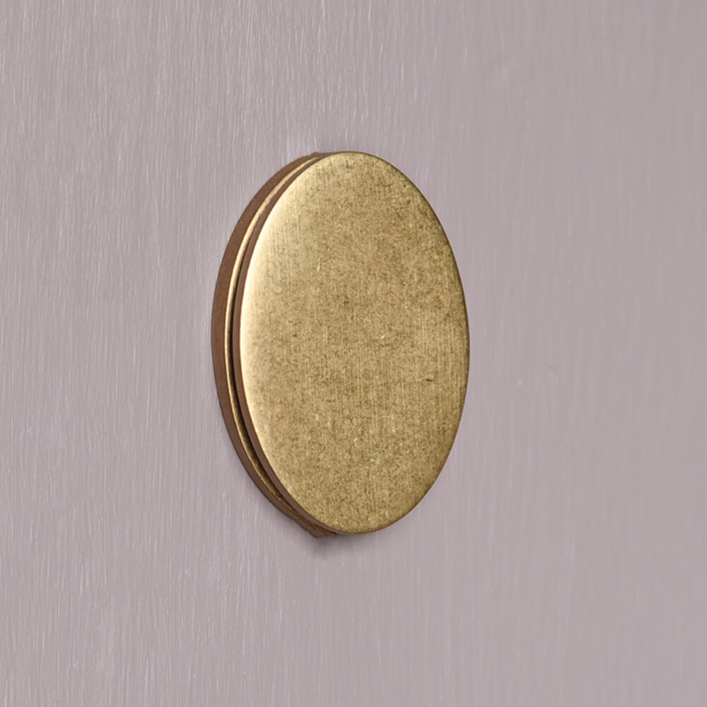 Vintage Aged Brass Oval Covered Escutcheon - Classic Door Plate for Traditional Home Decor | Perfect for Victorian & Historic House Restoration Projects