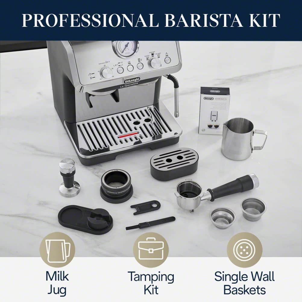 De'Longhi La Specialista Arte Espresso Machine - Premium Semi-Automatic Coffee Maker with Built-in Grinder & Milk Frother for Barista-Quality Coffee at Home | Perfect for Espresso, Cappuccino & Latte Lovers